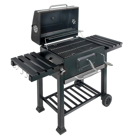 Grill ogrodowy węglowy Mega-M 2x stolik boczny 55x42 N