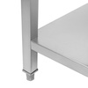 Stół ze stali nierdzewnej narożny z półką Mega-M S-90 cm G-60 cm H-85 cm N