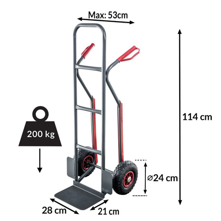 Wózek transportowy magazynowy młynarka taczkowy Mega-M TM285 z płozami