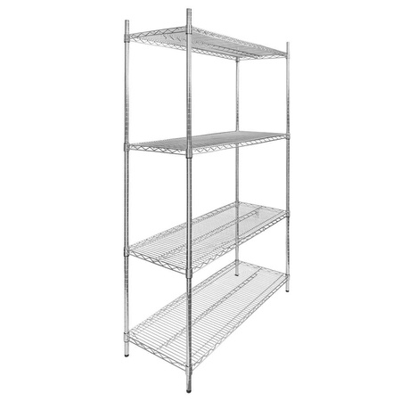 Regał gastronomiczny druciany chromowany Mega-M 4-półkowy 90x60x180 cm