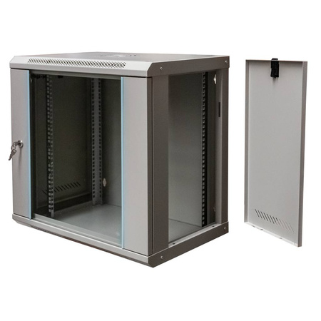 Szafa Rack Mega-M 19" 12U 600x600x400 wisząca szary N