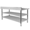 Stół ze stali nierdzewnej przyścienny z 2-ma półkami Mega-M X STANDARD S-160cm G-70 cm H-85 cm N