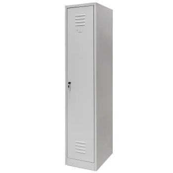 Szafka ubraniowa BHP Mega-M J-40 1 drzwiowa szara S-36 cm G-50 cm H-180 cm skręcana N
