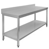 Stół ze stali nierdzewnej przyścienny z półką Mega-M S-160 cm G-60 cm H-85 cm N