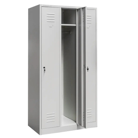 Szafka ubraniowa BHP Mega-M J-90 3 drzwiowa szara S-90 cm G-50 cm H-180 cm skręcana N