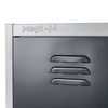 Szafka ubraniowa skrytkowa BHP Mega-M J-80/4 4 drzwiowa szara/ grafitowy front S-80 cm G-50 cm H-180 cm skręcana N