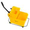 Wózek hotelowy do sprzątania Mega-M  jednowiaderkowy z prasą 20L żółty