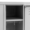 Szafka ubraniowa BHP Mega-M J-120 4 drzwiowa szara S-120 cm G-50 cm H-180 cm skręcana N