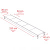 Regał magazynowy 4-półkowy Mega-M FORTIS H-200 cm L-267 cm G-40 cm moduł bazowy N