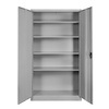 Szafa biurowa metalowa na dokumenty Mega-M pełne drzwi S-100 cm G-40 cm H-185 cm szara