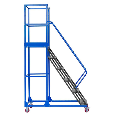 Drabina magazynowa przejezdna pomost magazynowy Mega-M STANDARD H-150 cm 6 stopni