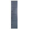 Szafka skrytkowa BHP Mega-M J-40/4 4 drzwiowa grafitowa S-40 cm G-50 cm H-180 cm skręcana N