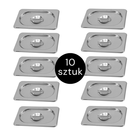 Pokrywka do GN 1/9 ze stali nierdzewnej Mega-M 17,6×10,8 cm zestaw 10 szt.
