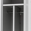 Szafka ubraniowa BHP Mega-M J-80 2 drzwiowa z przegrodami szara S-80 cm G-50 cm H-180 cm skręcana N