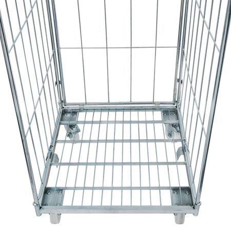 Rollkontener (rollcage, rollbox) wózek siatkowy transportowy Mega-M Universal trzy ściany ocynkowany