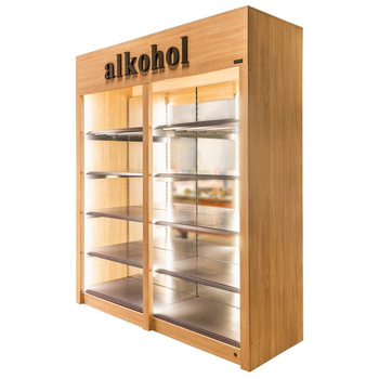 Regał na alkohol Mega-M H-248 cm L-207.5 cm G-72 cm dąb sonoma