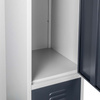 Szafka ubraniowa skrytkowa BHP Mega-M J-40/2 2 drzwiowa szara/ grafitowy front S-40 cm G-50 cm H-180 cm skręcana N