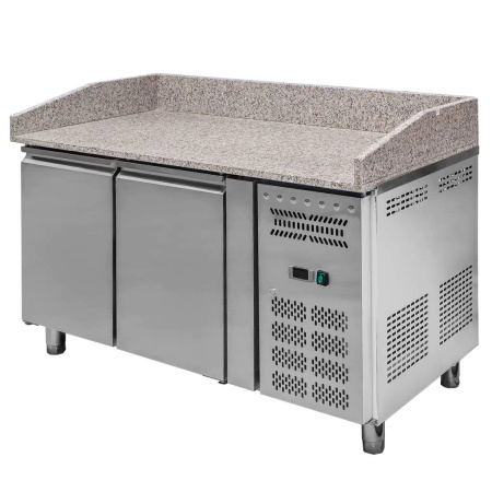 Stół chłodniczy do pizzy z granitowym blatem Mega-M STCH/VCH/140/70/R290/R/N