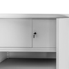 Szafa metalowa na dokumenty ze skarbczykiem Mega-M J-90 szara S-90 cm G-40 cm H-185 cm skręcana N