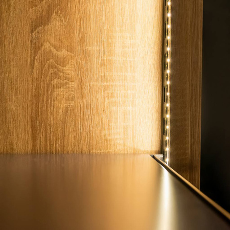 Regał na alkohol Mega-M H-248 cm L-207.5 cm G-72 cm dąb sonoma