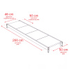 Regał magazynowy 4-półkowy Mega-M FORTIS H-240 cm L-217 cm G-50 cm moduł bazowy N