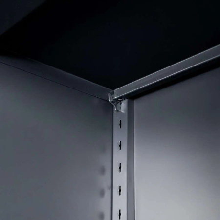 Szafa metalowa na dokumenty Mega-M J-185 grafitowa S-90 cm G-40 cm H-185 cm skręcana N