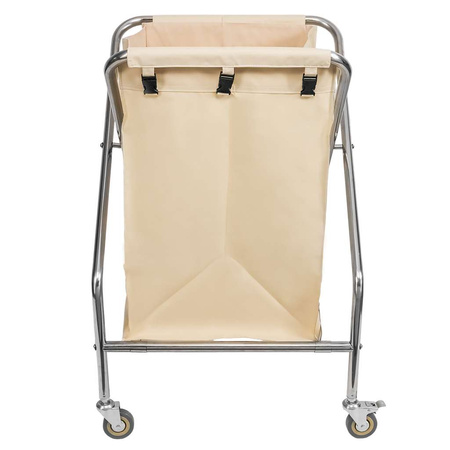 Wózek hotelowy na pranie Mega-M 62x60x95 cm składany beżowy
