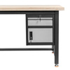 Szafka narzędziowa Mega-M do stołów warsztatowych 1 szuflada + 1 szafka z drzwiami S-37 cm x G-48,6 cm x H-50 cm system 01 grafit/front szary N