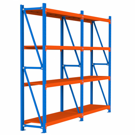 Regał magazynowy 8-półkowy Mega-M FORTIS LIGHT H-200 cm L-392.5 cm G-50 cm