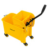Wózek hotelowy do sprzątania Mega-M  jednowiaderkowy z prasą 20L żółty