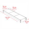 Regał magazynowy 4-półkowy Mega-M FORTIS H-200 cm L-167 cm G-40 cm moduł bazowy N