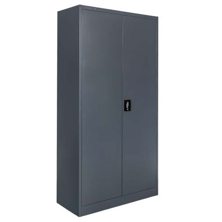 Szafa metalowa na dokumenty Mega-M J-185 grafitowa S-90 cm G-40 cm H-185 cm skręcana N