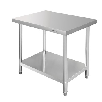 Stół ze stali nierdzewnej centralny z półką Mega-M STANDARD S-80 cm G-70 cm H-85 cm N