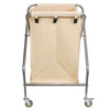 Wózek hotelowy na pranie Mega-M 62x60x95 cm składany beżowy