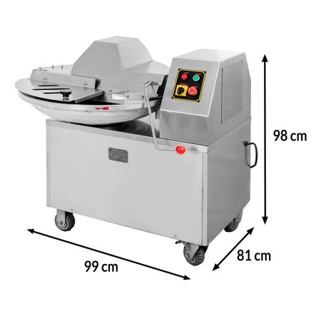 Kuter masarski gastronomiczny ze stali nierdzewnej Mega-M 25 L 300 kg/h 2200-2800 W