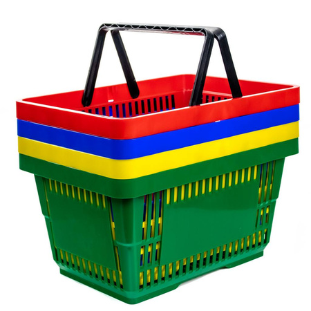 Koszyk sklepowy zakupowy Mega-M zielony ZESTAW 10 szt