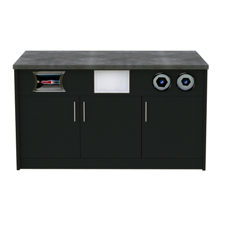Szafka pod ekspres do kawy Mega-M H-92 cm L-154 cm G-60 cm czarny N