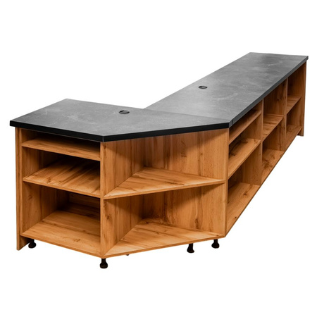 Lada sklepowa sprzedażowa impulsowa Mega-M H- 90 cm L- 310 cm G- 60 cm dąb wotan