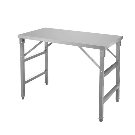 Stół ze stali nierdzewnej centralny składany Mega-M S-120 cm G-60 cm H-85 cm N