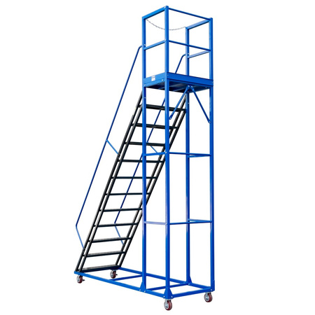 Drabina magazynowa przejezdna Mega-M STANDARD H-300 cm 12 stopni N