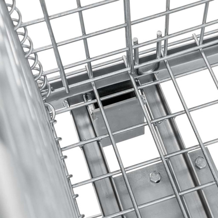 Pojemnik siatkowy gitterbox z kołami Mega-M 80x60x64 cm kosz metalowy składany