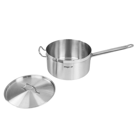 Rondel gastronomiczny wysoki z pokrywką Mega-M PRO 8l śr. 26 cm x h 14,5 cm N