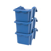 Pojemnik magazynowy Mega-M kuweta warsztatowa M plastikowa 200x300x130 mm niebieski (pakiet 5 szt.) N