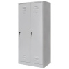 Szafka ubraniowa BHP Mega-M J-80 2 drzwiowa z przegrodami szara S-80 cm G-50 cm H-180 cm skręcana N