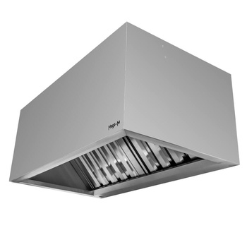 Okap gastronomiczny skrzyniowy ze stali nierdzewnej Mega-M S-120 cm G-70 cm H-50 cm N