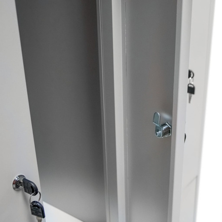 Szafka BHP ubraniowa Mega-M typu”L” pracownicza 4-drzwiowa S-80 cm szara WYSYŁKA PALETOWA