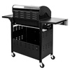 Grill ogrodowy gazowy Mega-M 4+1 ze stolikiem bocznym z pokrywą ze stali nierdzewnej reduktor + wąż gazowy