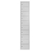Szafka śniadaniowa BHP Mega-M J-33/10 10 skrytkowa szara S-32,5 cm G-30 cm H-180 cm skręcana N