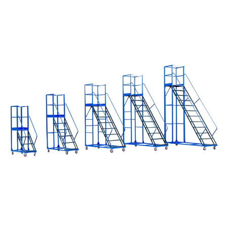 Drabina magazynowa przejezdna pomost magazynowy Mega-M STANDARD H-300 cm 12 stopni