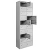 Szafka śniadaniowa BHP Mega-M J-60/20 20 skrytkowa szara S-60 cm G-30 cm H-180 cm skręcana N